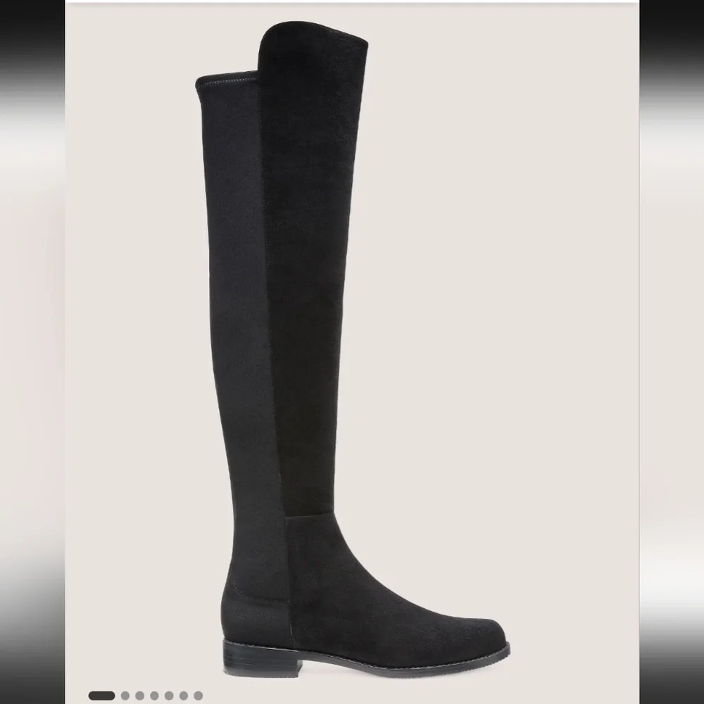 Stuart Weitzman 5050 Over the Knee Boots Black Suede